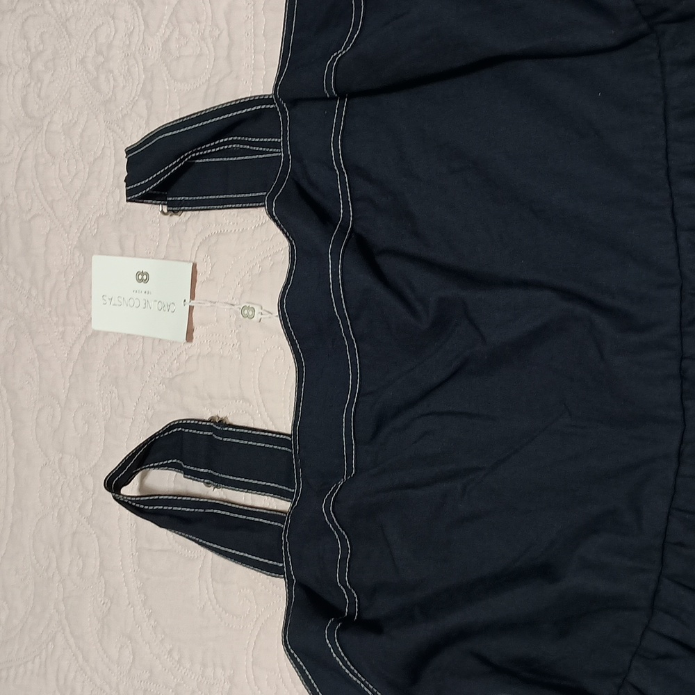 Caroline Constas Sleeveless Navy Sundress with Contrast Stitching NWT - Picture 6 of 10